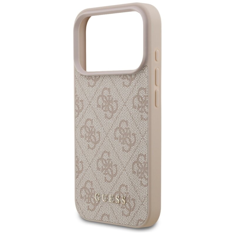 Husa originala Guess iPhone 17 Pro Hardcase 4G Classic, roz, GUHCP17LG4GFPI