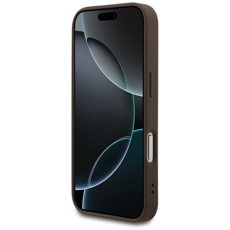 Husa originala Guess iPhone 17 Pro Hardcase 4G Classic, maro, GUHCP17LG4GFBR