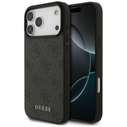 Husa originala Guess iPhone 17 Pro Max Hardcase 4G Classic, negru, GUHCP17XG4GFGR