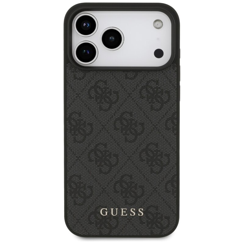 Husa originala Guess iPhone 17 Pro Max Hardcase 4G Classic, negru, GUHCP17XG4GFGR