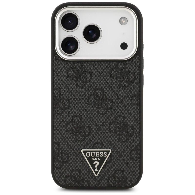 Husa originala Guess iPhone 17 Pro Hardcase 4G Triangle Logo MagSafe, negru, GUHMP17LP4TSRCMK