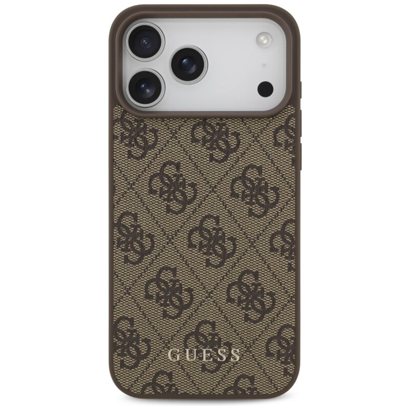 Husa originala Guess iPhone 17 Pro Max Hardcase 4G Classic, maro, GUHCP17XG4GFBR