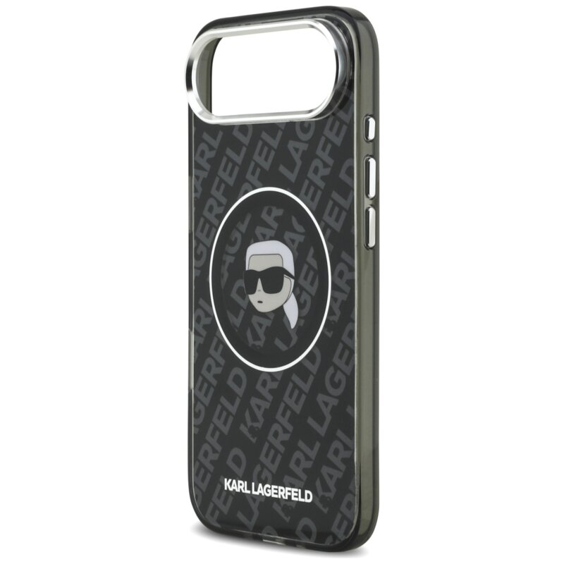 Husa iPhone 17 Air Karl Lagerfeld IML MagSafe, Karl`s Head, negru, KLHMP17MHMKBKHOK