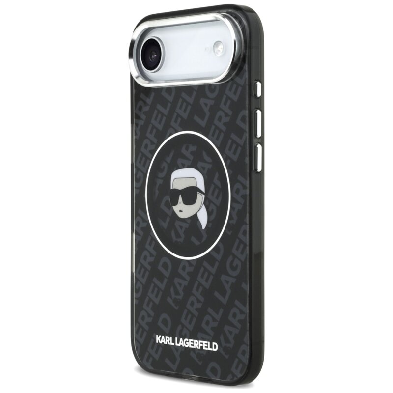Husa iPhone 17 Air Karl Lagerfeld IML MagSafe, Karl`s Head, negru, KLHMP17MHMKBKHOK