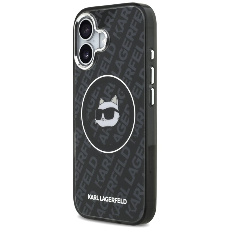 Husa iPhone 17 Karl Lagerfeld IML MagSafe, Choupette`s Head, negru, KLHMP17SHMKBCHOK