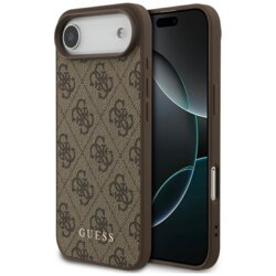 Husa originala Guess iPhone 17 Air Hardcase 4G Classic, maro,GUHCP17MG4GFBR