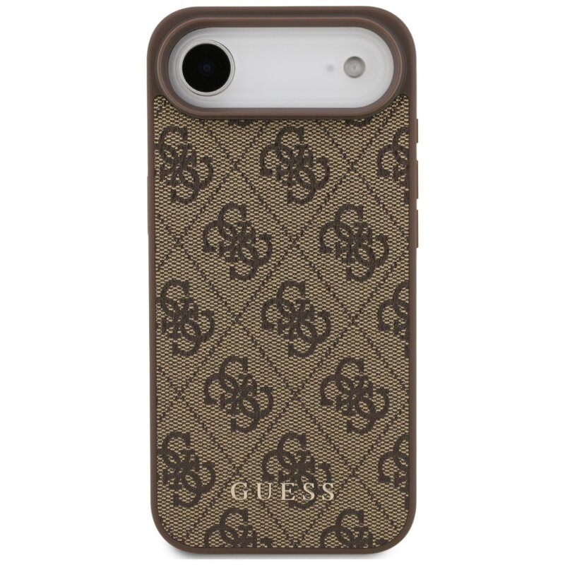Husa originala Guess iPhone 17 Air Hardcase 4G Classic, maro,GUHCP17MG4GFBR