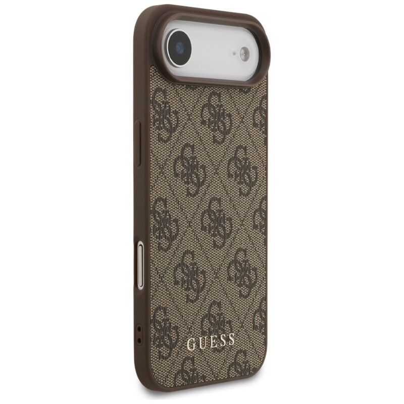 Husa originala Guess iPhone 17 Air Hardcase 4G Classic, maro,GUHCP17MG4GFBR