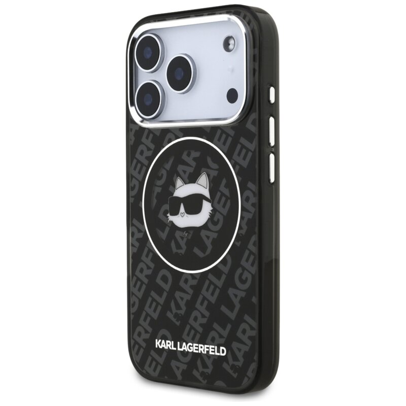 Husa iPhone 17 Pro Karl Lagerfeld IML MagSafe, Choupette`s Head, negru, KLHMP17LHMKBCHOK