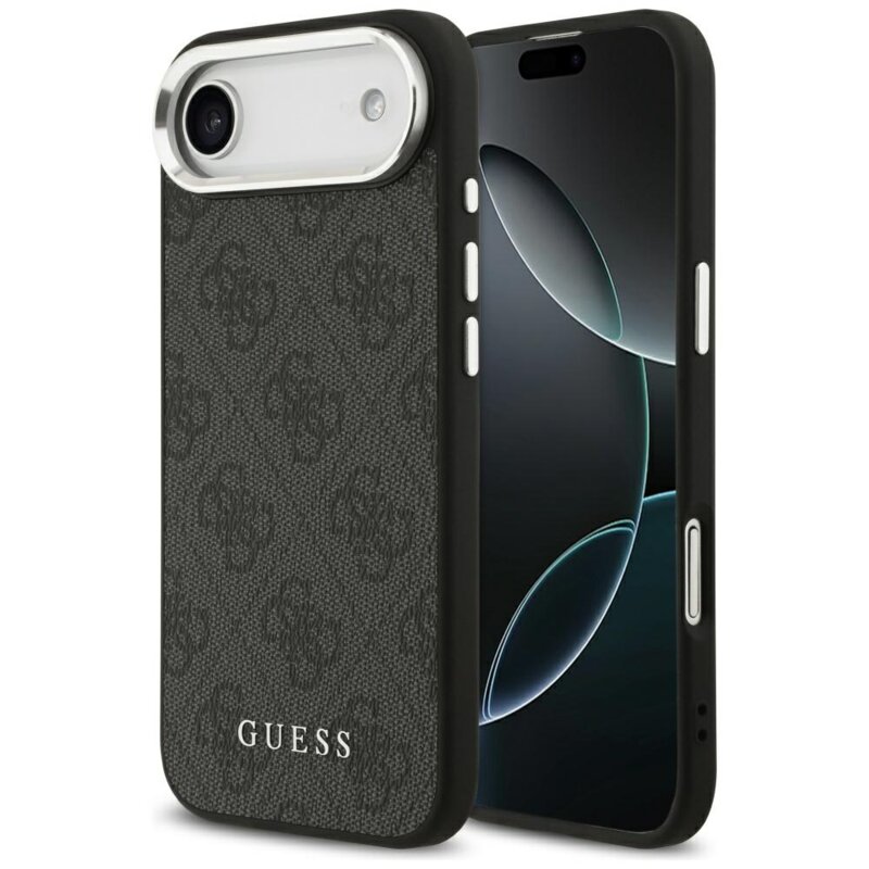 Husa originala Guess iPhone 17 Air Hardcase 4G Classic Logo MagSafe, negru, GUHMP17MP4GSSMCK