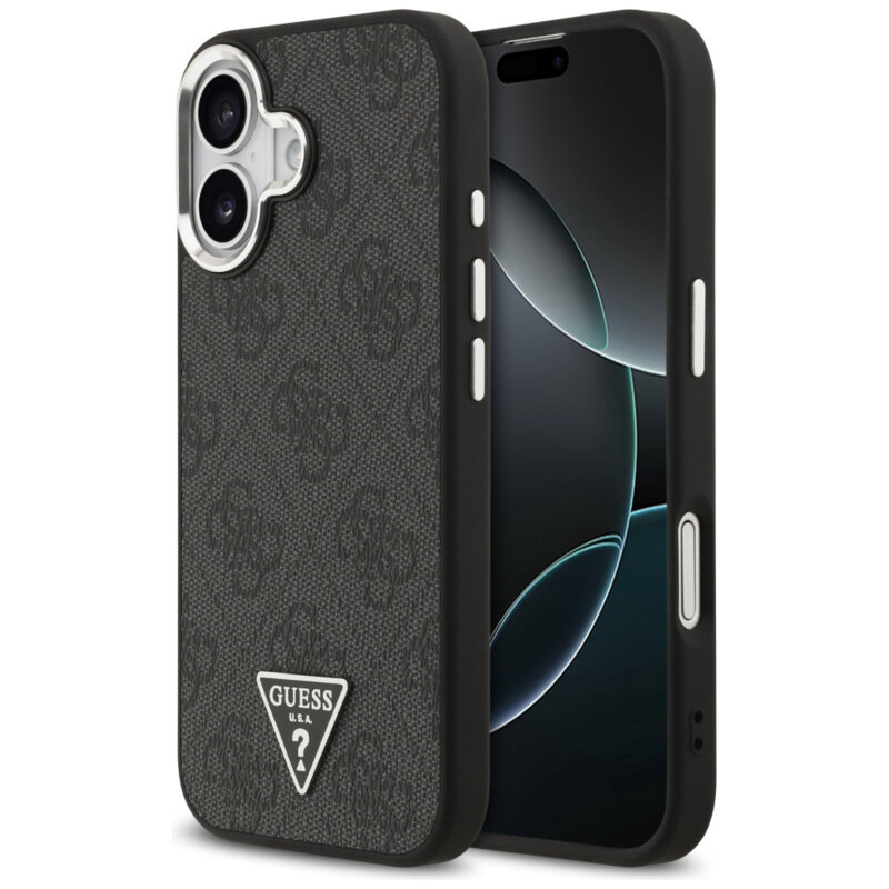 Husa originala Guess iPhone 17 Hardcase 4G Triangle Logo MagSafe, negru, GUHMP17SP4TSRCMK