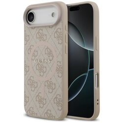 Husa iPhone 17 Air Guess 4G Ring Classic Logo MagSafe, roz, GUHMP17MG4GFRP