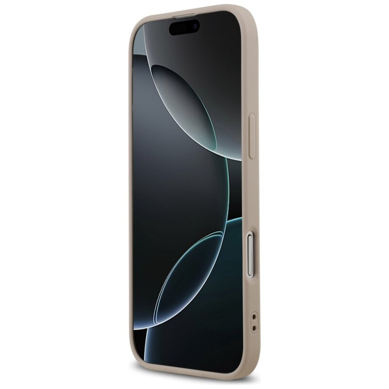 Husa iPhone 17 Air Guess 4G Ring Classic Logo MagSafe, roz, GUHMP17MG4GFRP