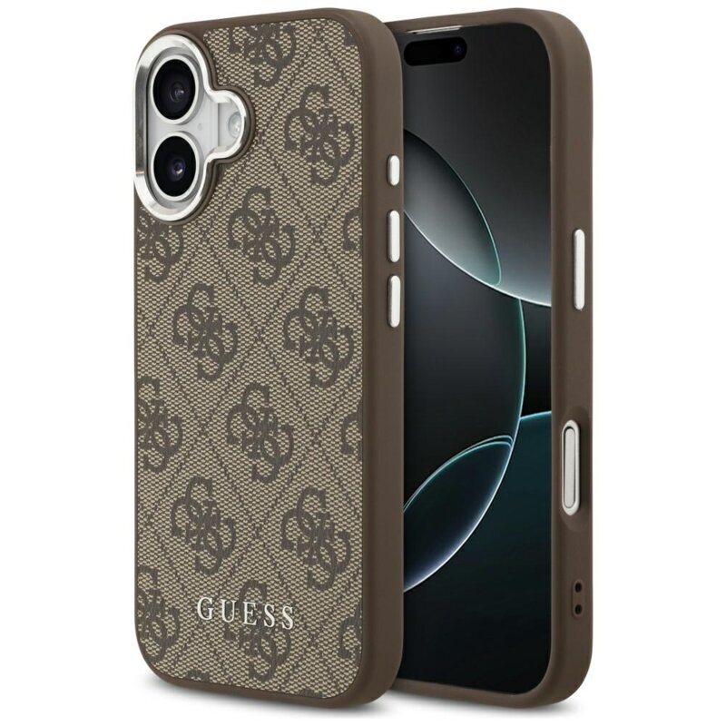 Husa originala Guess iPhone 17 Hardcase 4G Classic Logo MagSafe, maro, GUHMP17SP4GSSMCW