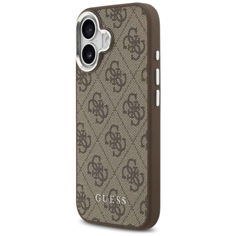Husa originala Guess iPhone 17 Hardcase 4G Classic Logo MagSafe, maro, GUHMP17SP4GSSMCW