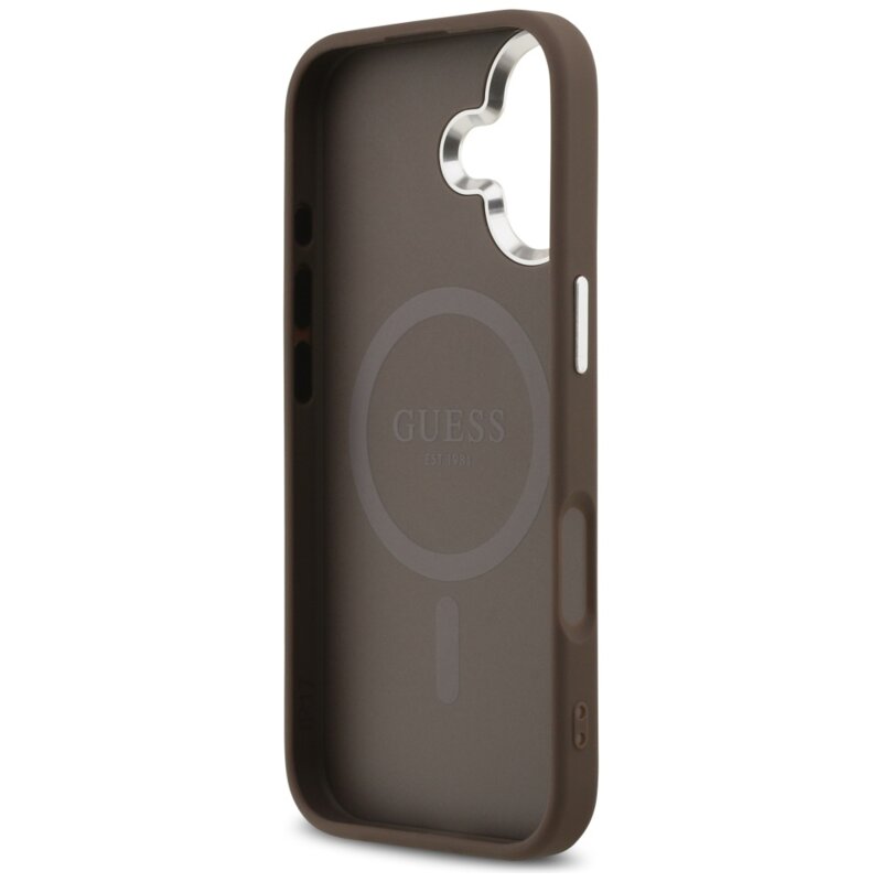 Husa originala Guess iPhone 17 Hardcase 4G Classic Logo MagSafe, maro, GUHMP17SP4GSSMCW