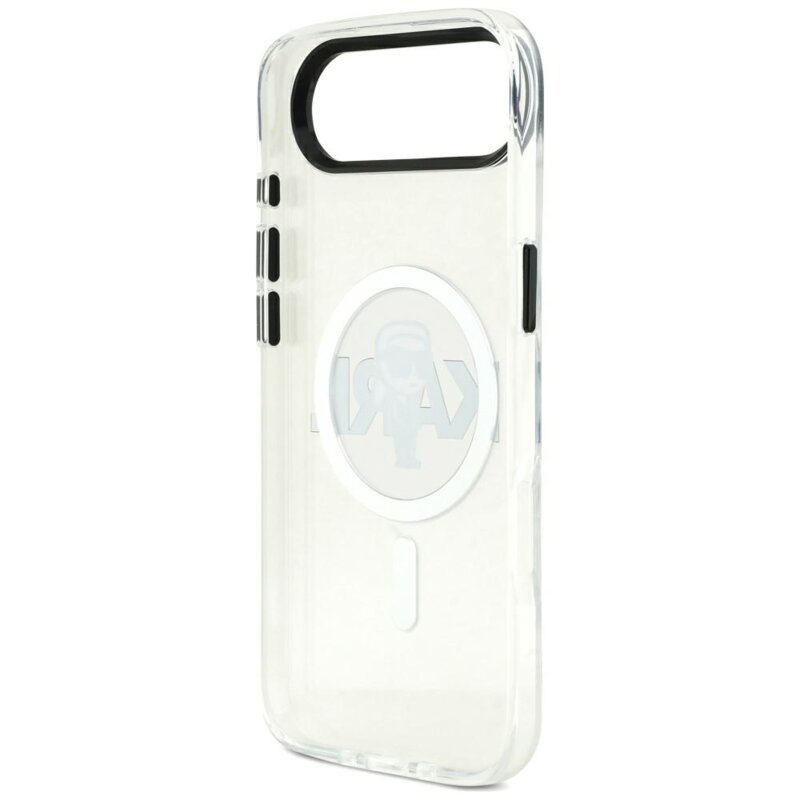 Husa iPhone 17 Air Karl Lagerfeld IML MagSafe Sketch Logo, Karl, transparenta, KLHMP17MHGKIGKBT