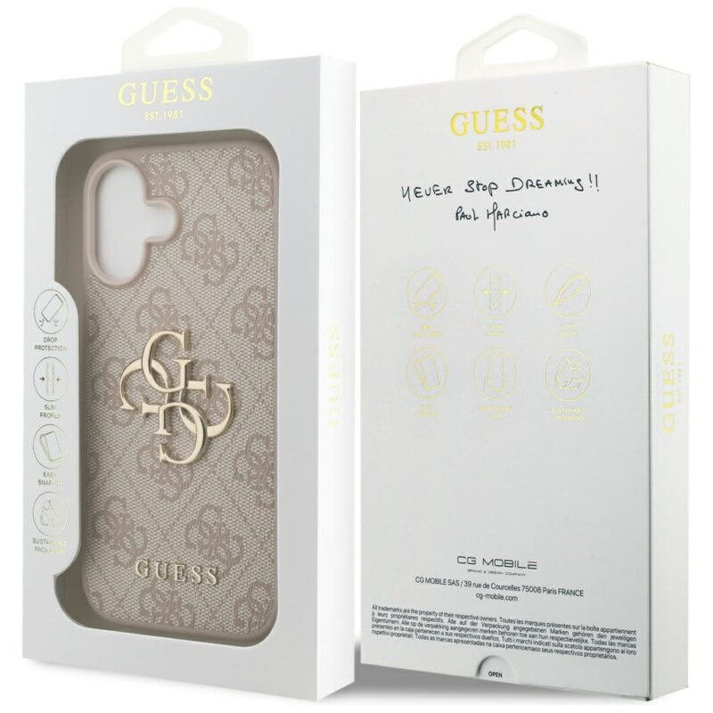 Husa originala Guess iPhone 17 Hardcase 4G Big Logo, roz, GUHCP17S4GMGPI