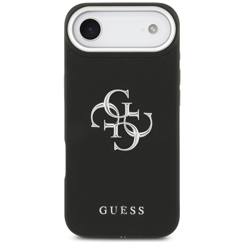 Husa originala Guess iPhone 17 Air Hardcase 4G Grained Big and Classic Logo, negru, GUHCP17MPG4SMCEK