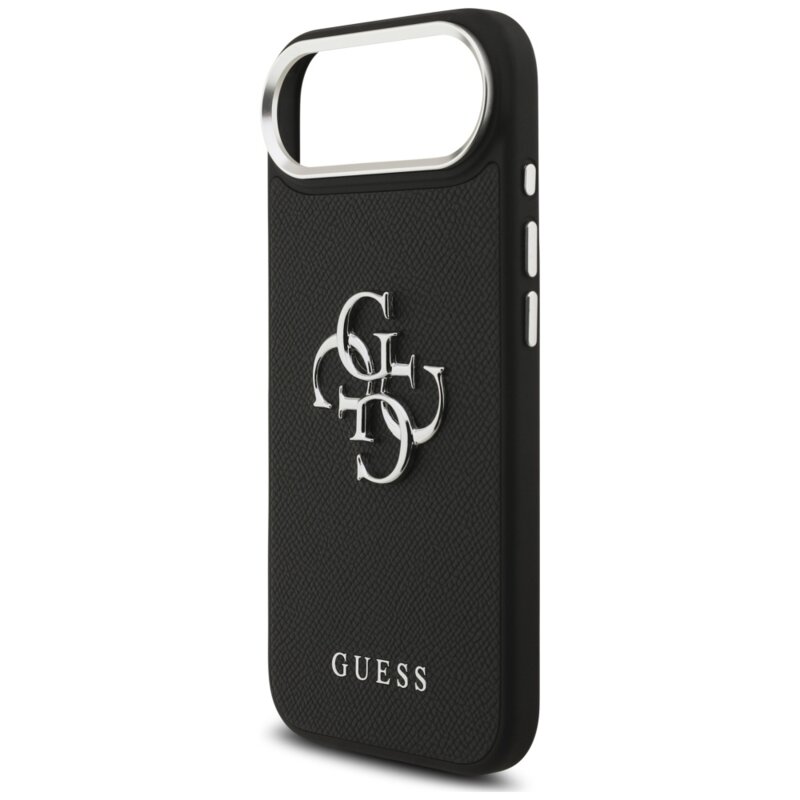 Husa originala Guess iPhone 17 Air Hardcase 4G Grained Big and Classic Logo, negru, GUHCP17MPG4SMCEK