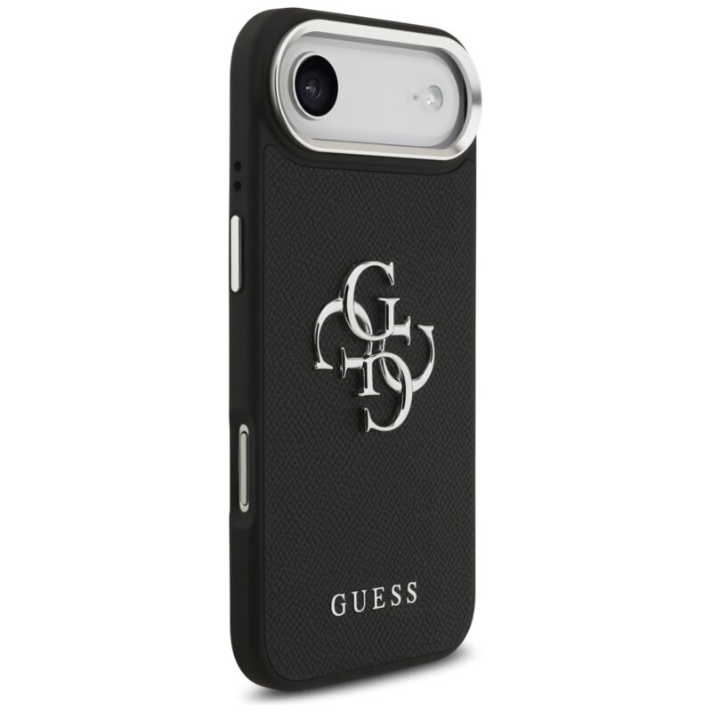 Husa originala Guess iPhone 17 Air Hardcase 4G Grained Big and Classic Logo, negru, GUHCP17MPG4SMCEK