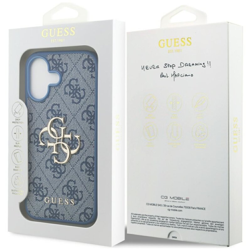 Husa originala Guess iPhone 17 Hardcase 4G Big Logo, albastru, GUHCP17S4GMGBL