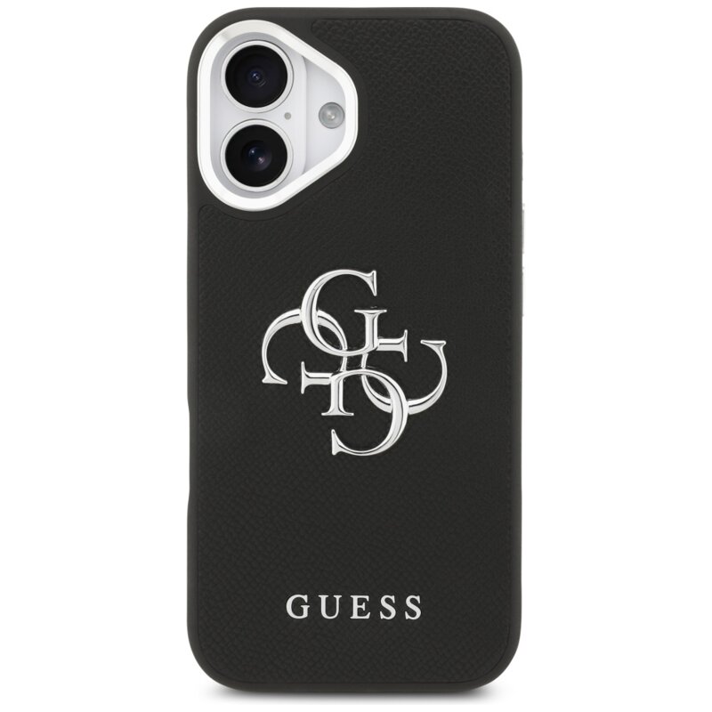 Husa originala Guess iPhone 17 Hardcase 4G Grained Big and Classic Logo, negru, GUHCP17SPG4SMCEK