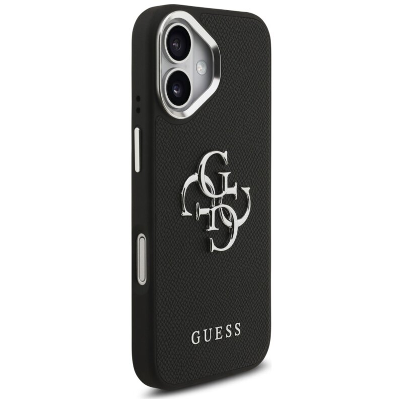 Husa originala Guess iPhone 17 Hardcase 4G Grained Big and Classic Logo, negru, GUHCP17SPG4SMCEK