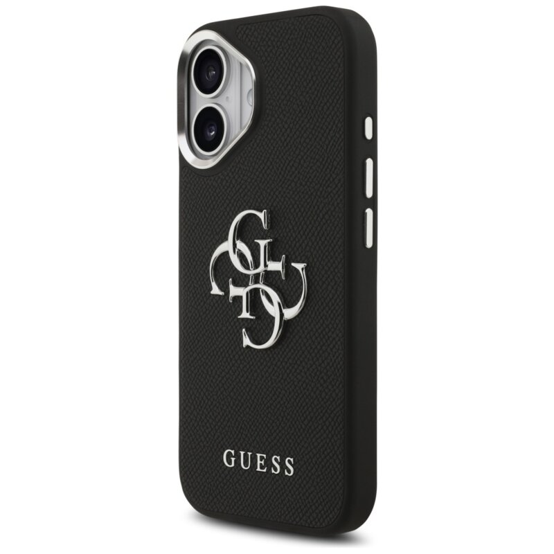 Husa originala Guess iPhone 17 Hardcase 4G Grained Big and Classic Logo, negru, GUHCP17SPG4SMCEK