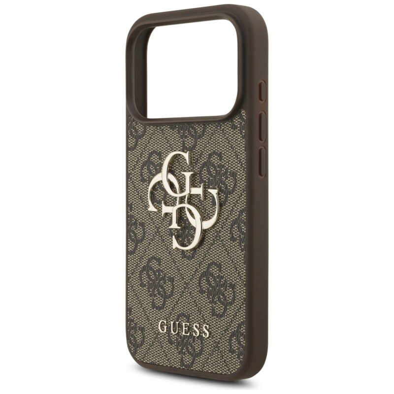 Husa originala Guess iPhone 17 Pro Hardcase 4G Big Logo, maro, GUHCP17L4GMGBR