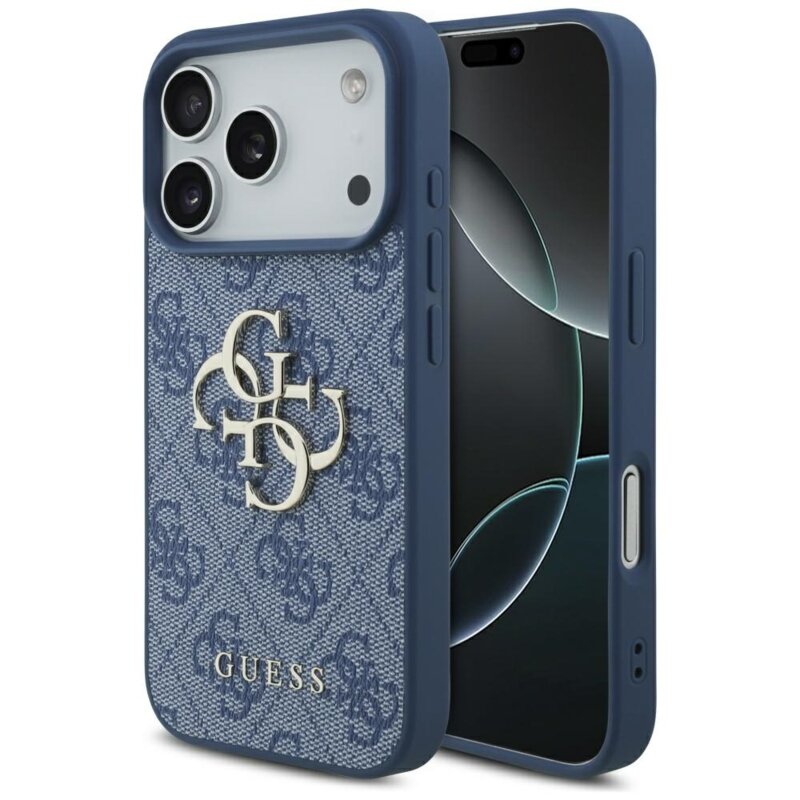 Husa originala Guess iPhone 17 Pro Max Hardcase 4G Big Logo, albastru, GUHCP17X4GMGBL