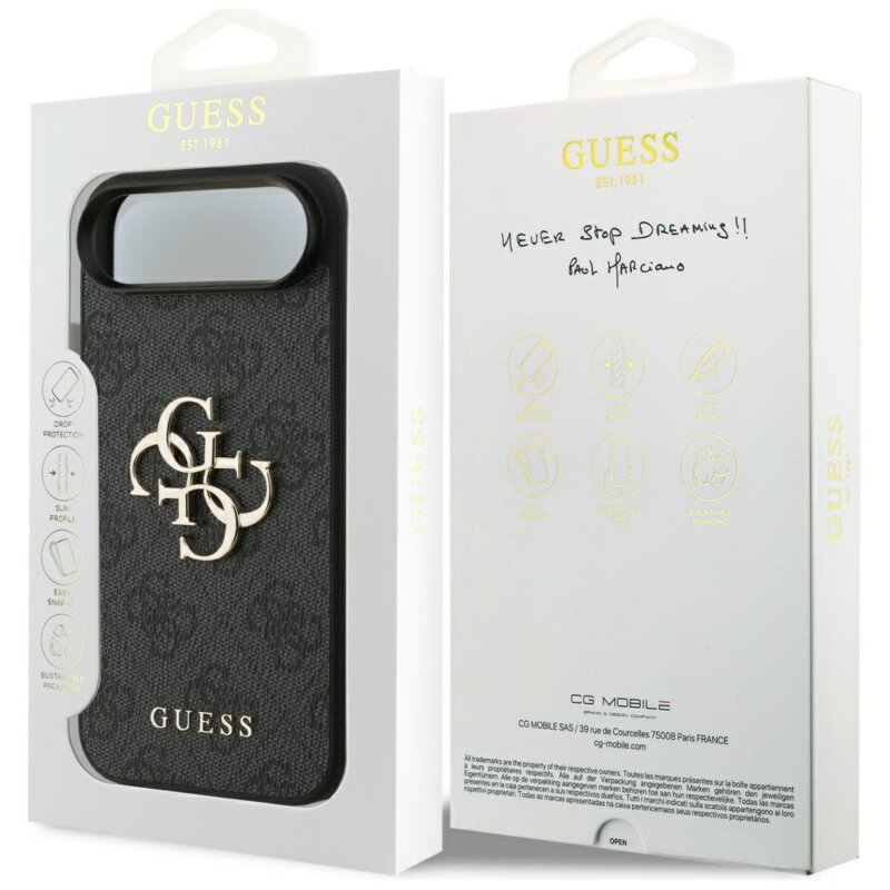 Husa originala Guess iPhone 17 Air Hardcase 4G Big Logo, negru, GUHCP17M4GMGGR