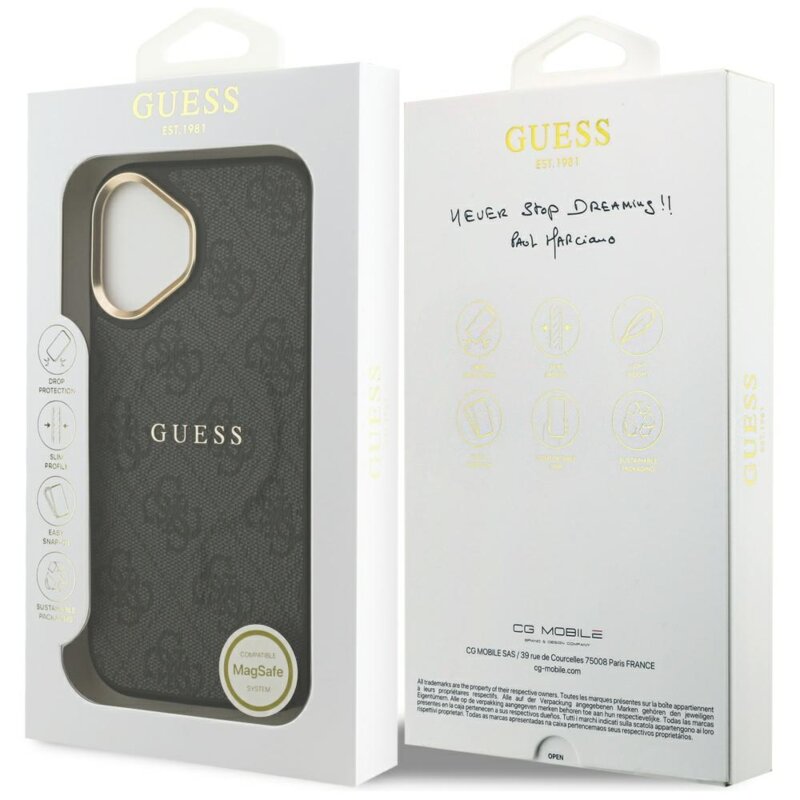 Husa originala Guess iPhone 17 Hardcase 4G Classic MagSafe, negru, GUHMP17SP4MSEGCK