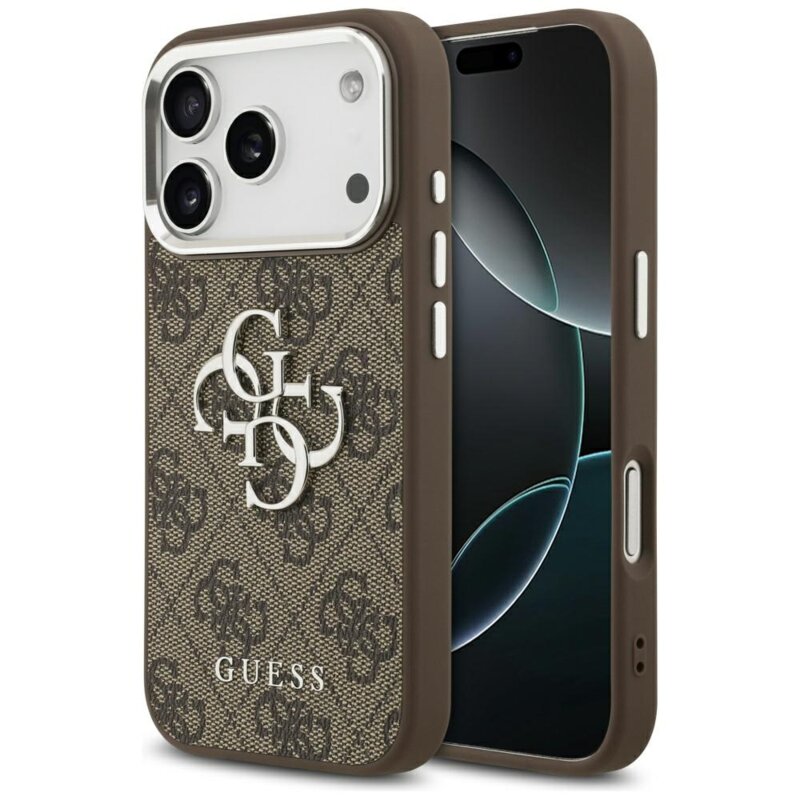 Husa originala Guess iPhone 17 Pro Hardcase Big 4G Logo Classic Logo, maro, GUHCP17LP4G4SMCW