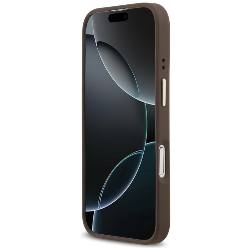 Husa originala Guess iPhone 17 Hardcase 4G Classic MagSafe, maro, GUHMP17SP4MSEGCW