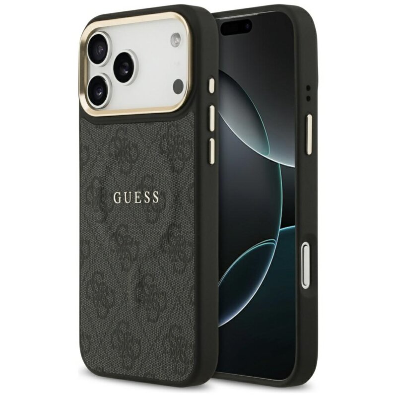 Husa originala Guess iPhone 17 Pro Max Hardcase 4G Classic MagSafe, negru, GUHMP17XP4MSEGCK