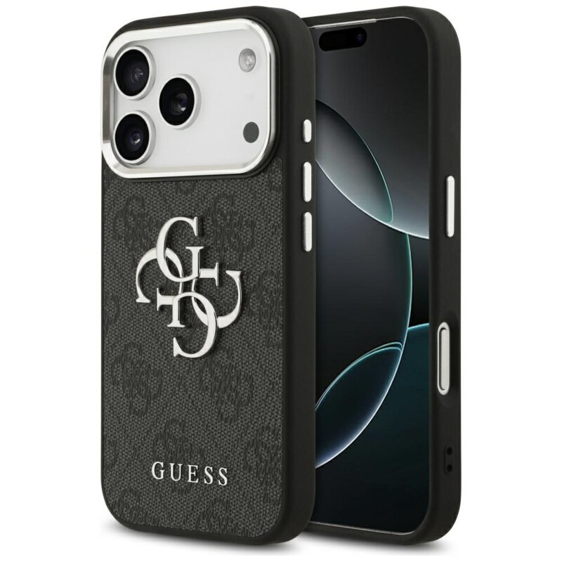 Husa originala Guess iPhone 17 Pro Hardcase Big 4G Logo Classic Logo, negru, GUHCP17LP4G4SMCK
