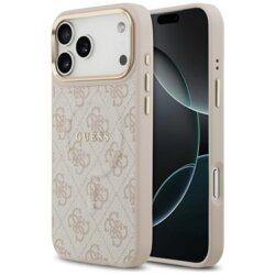 Husa originala Guess iPhone 17 Pro Hardcase 4G Classic MagSafe, roz, GUHMP17LP4MSEGCP