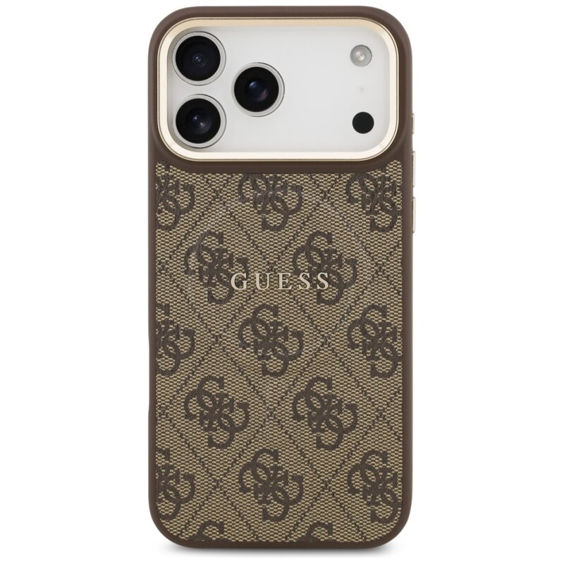 Husa originala Guess iPhone 17 Pro Hardcase 4G Classic MagSafe, maro, GUHMP17LP4MSEGCW