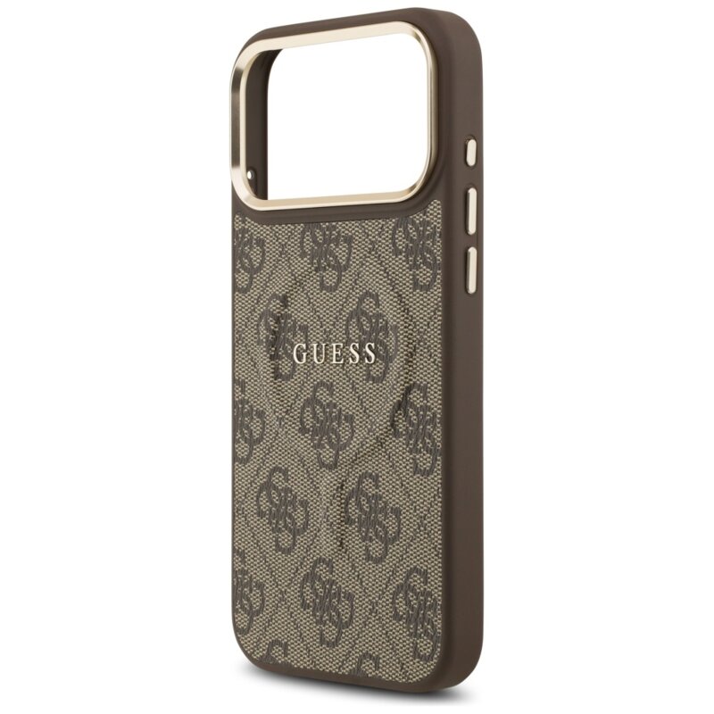 Husa originala Guess iPhone 17 Pro Hardcase 4G Classic MagSafe, maro, GUHMP17LP4MSEGCW