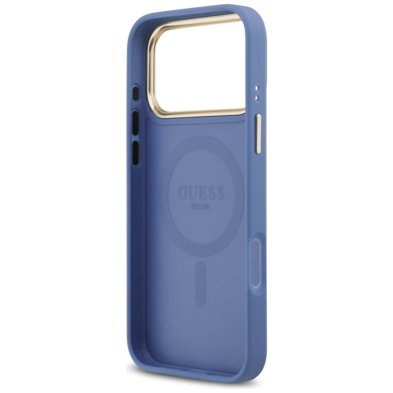 Husa originala Guess iPhone 17 Pro Hardcase 4G Classic MagSafe, albastru, GUHMP17LP4MSEGCB