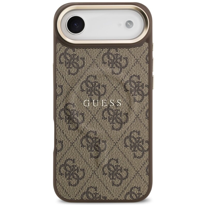 Husa originala Guess iPhone 17 Air Hardcase 4G Classic MagSafe, maro, GUHMP17MP4MSEGCW