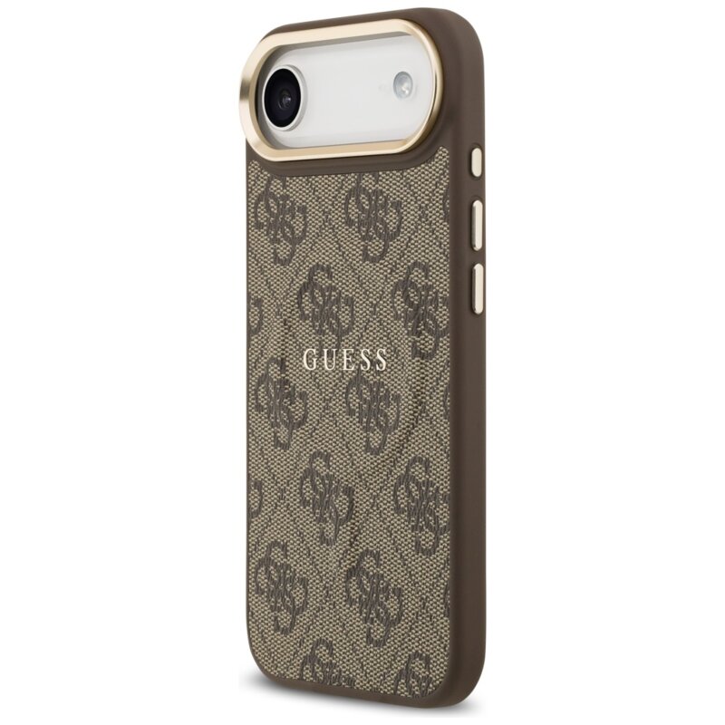 Husa originala Guess iPhone 17 Air Hardcase 4G Classic MagSafe, maro, GUHMP17MP4MSEGCW