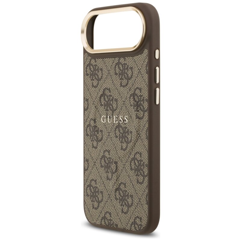 Husa originala Guess iPhone 17 Air Hardcase 4G Classic MagSafe, maro, GUHMP17MP4MSEGCW