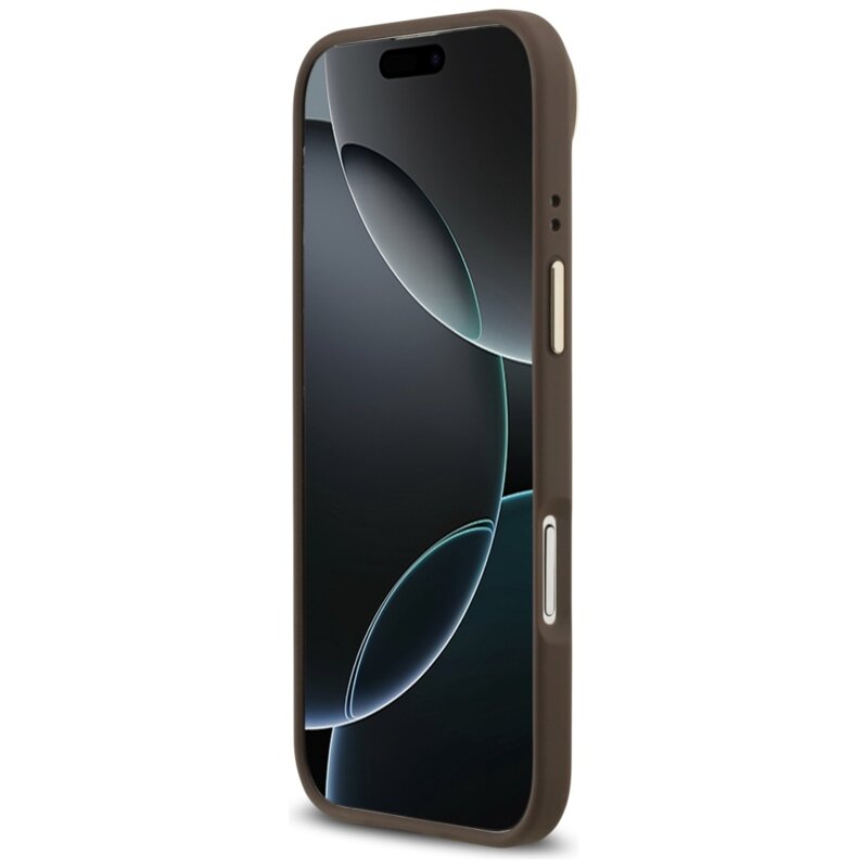 Husa originala Guess iPhone 17 Air Hardcase 4G Classic MagSafe, maro, GUHMP17MP4MSEGCW