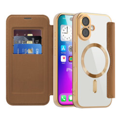 Husa iPhone 17 Techsuit SmartMag Book Case, maro