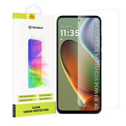 Folie sticla Motorola Moto G15 Power Techsuit Clear Vision Glass, transparenta