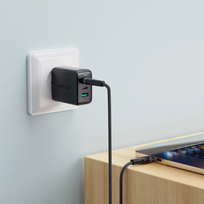 Cablu magnetic Type-C, 60W, 3A Acefast, C11-03, negru, 1.2m