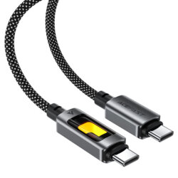 Cablu de date Type-C 60W, 3A Acefast, C21-03, negru, 1.2m