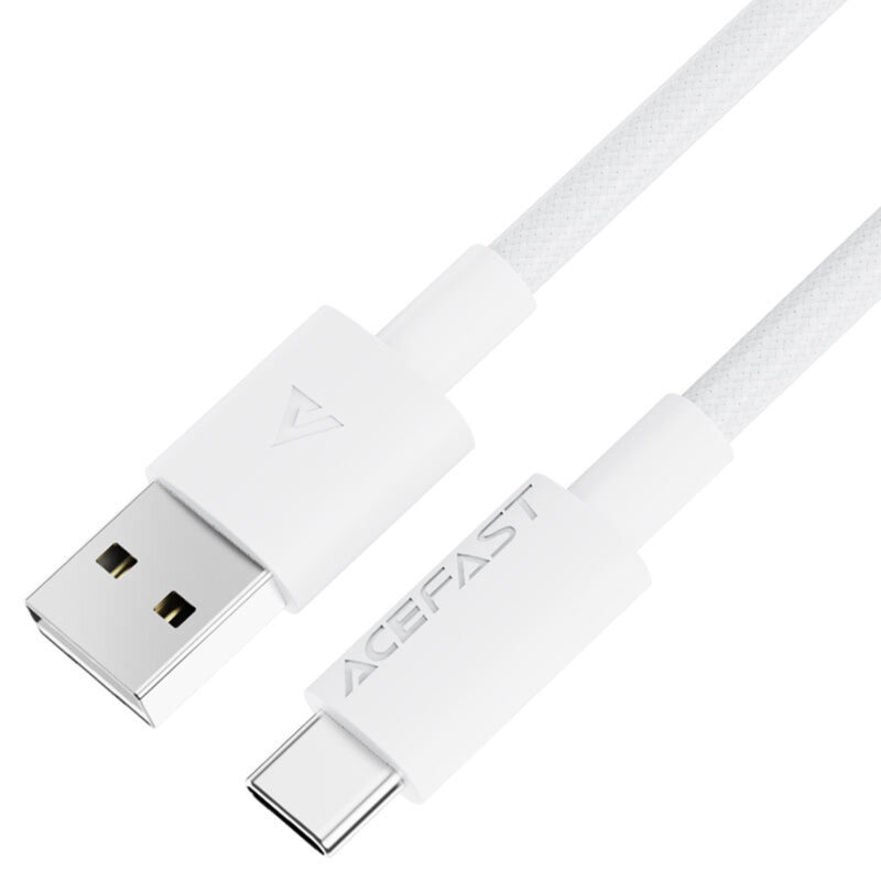 Cablu incarcare USB la tip C, 3A Acefast, C18-04, alb, 1.2m